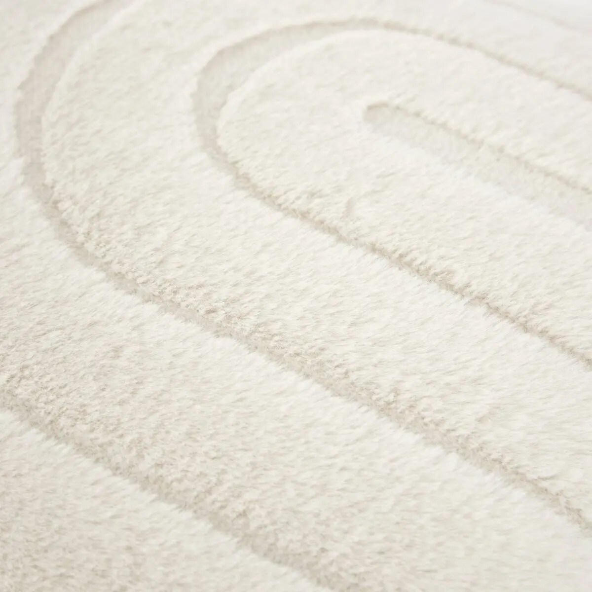 Poduszka pluszowa, futrzana, kremowa, 45x45 cm, Arka