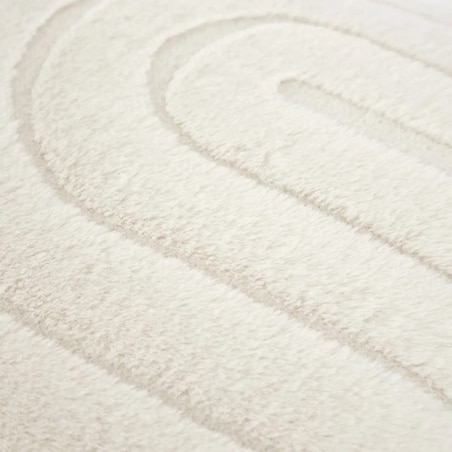 Poduszka pluszowa, futrzana, kremowa, 45x45 cm, Arka