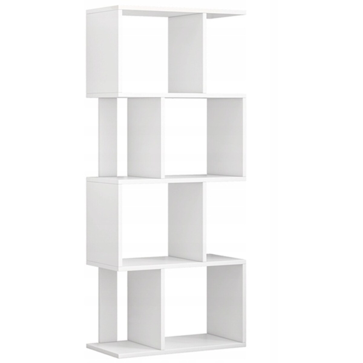 Regał otwarty stojący biały półka szafka biblioteczka nowoczesny loft 140cm