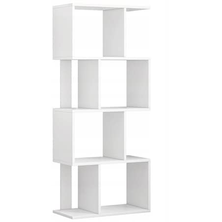 Regał otwarty stojący biały półka szafka biblioteczka nowoczesny loft 140cm