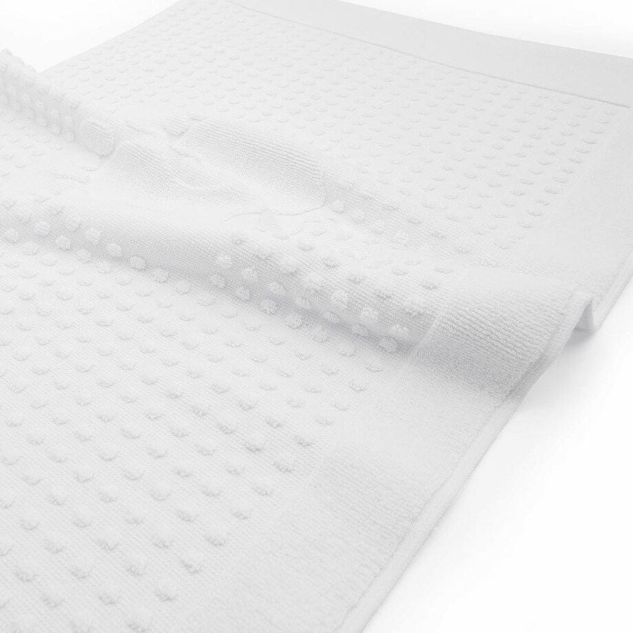 Dywanik łazienkowy 50x70 Stopki, 100% bawełna, kolor biały