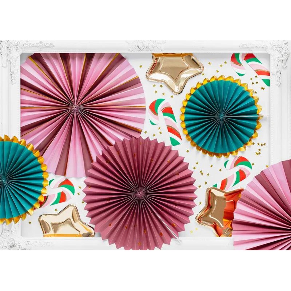 Rozety dekoracyjne, burgund, 26-43 cm