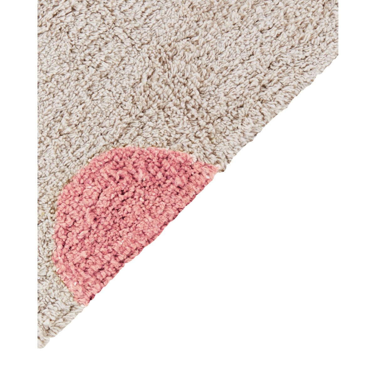 Dywan dziecięcy bawełniany 140 x 200 cm beżowy z różowym DARDERE