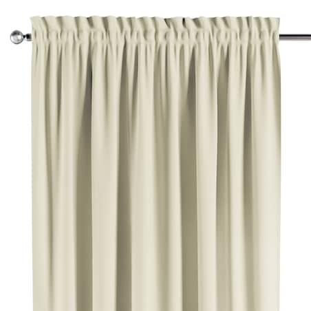 Zasłona na kanale z grzywką 1 szt. 130x260 kremowy