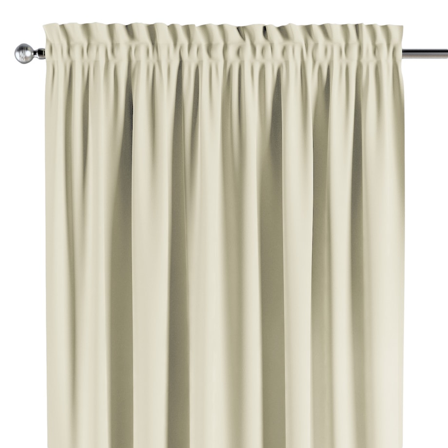 Zasłona na kanale z grzywką 1 szt. 130x260 kremowy