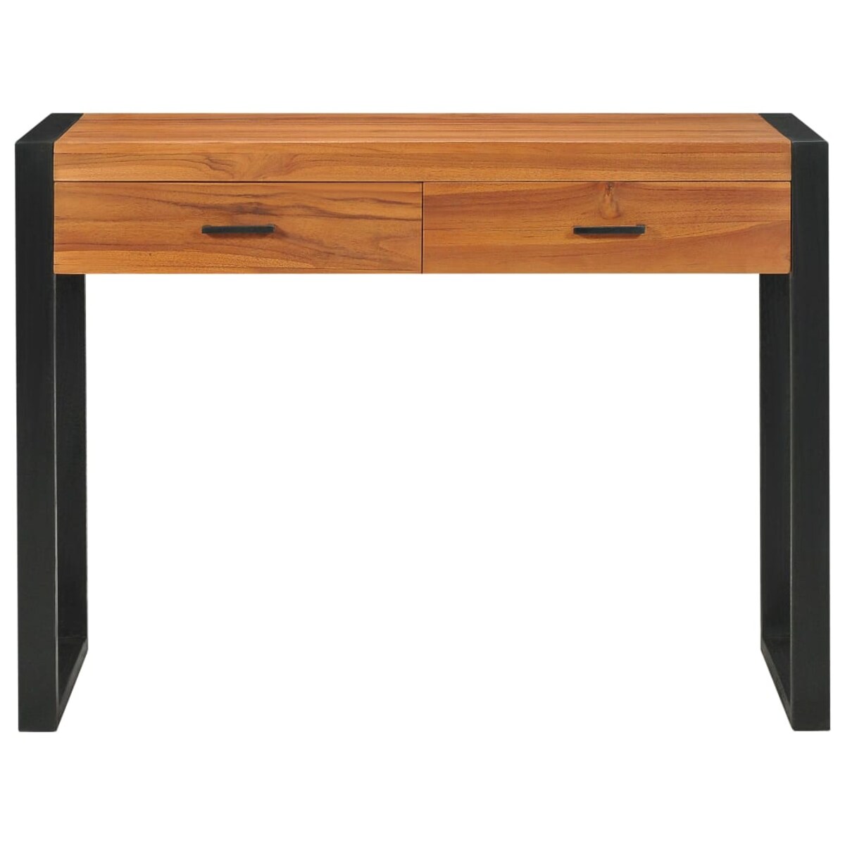 vidaXL Biurko z 2 szufladami, 100x40x75 cm, drewno tekowe