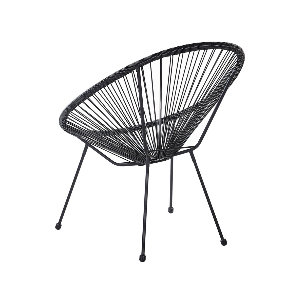 Krzesło z technorattanu czarne ACAPULCO II