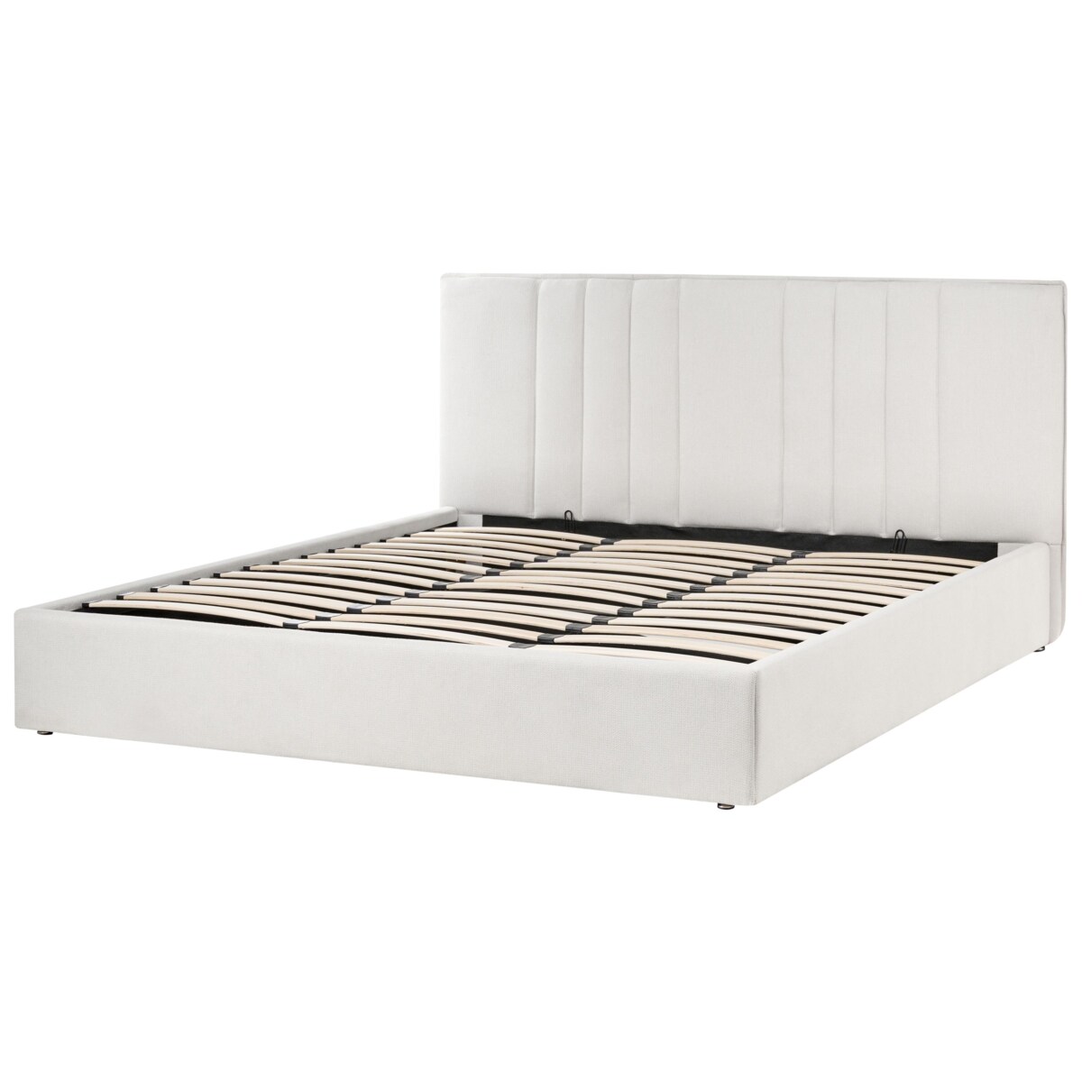 Łóżko z pojemnikiem TARASCON 180 x 200 cm Jasnobeżowy