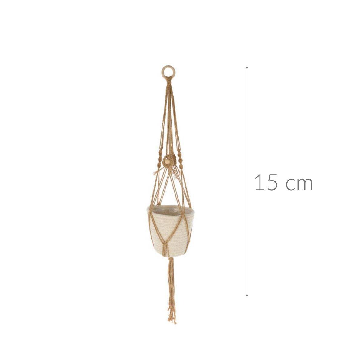 Kwietnik wiszący ze sznurka FUN, doniczka + makrama