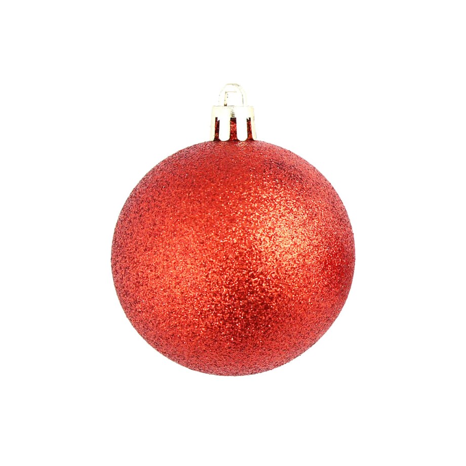 vidaXL Zestaw bombek, 100 elementów, 3/4/6 cm, czerwony