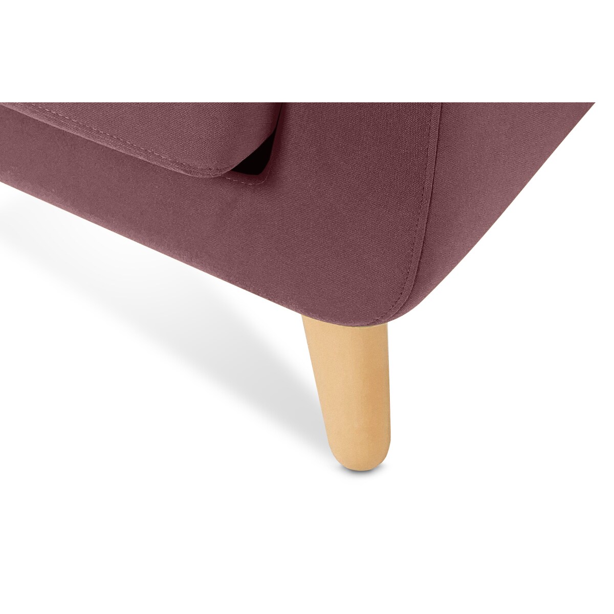 KONSIMO TAGIO Narożnik skandynawski welurowy w kolorze różowym, prawy