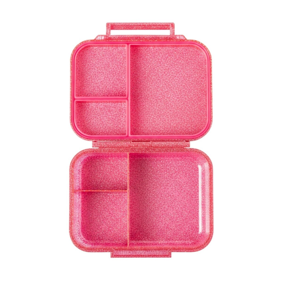 LEKKABOX GLAMOUR mały brokatowy lunchbox z przegródkami, Pink