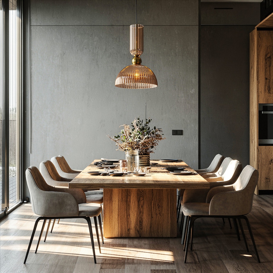 Lampa sufitowa wisząca Light Prestige Piega bursztynowy 1 x E27 1 szt.