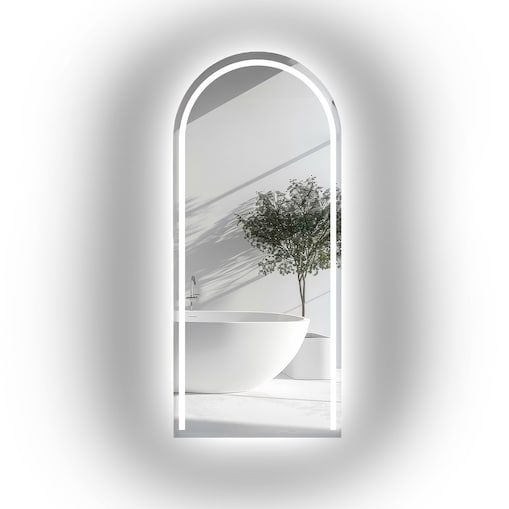 Lustro łazienkowe półowalne z podświetleniem - PLATO LED