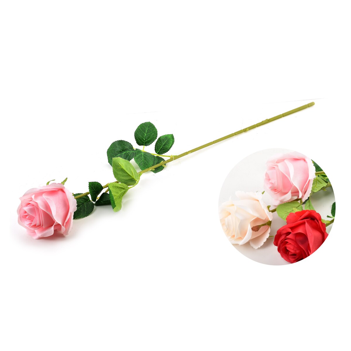 VIRIDIS Sztuczny kwiat 64x10cm różaróżowa