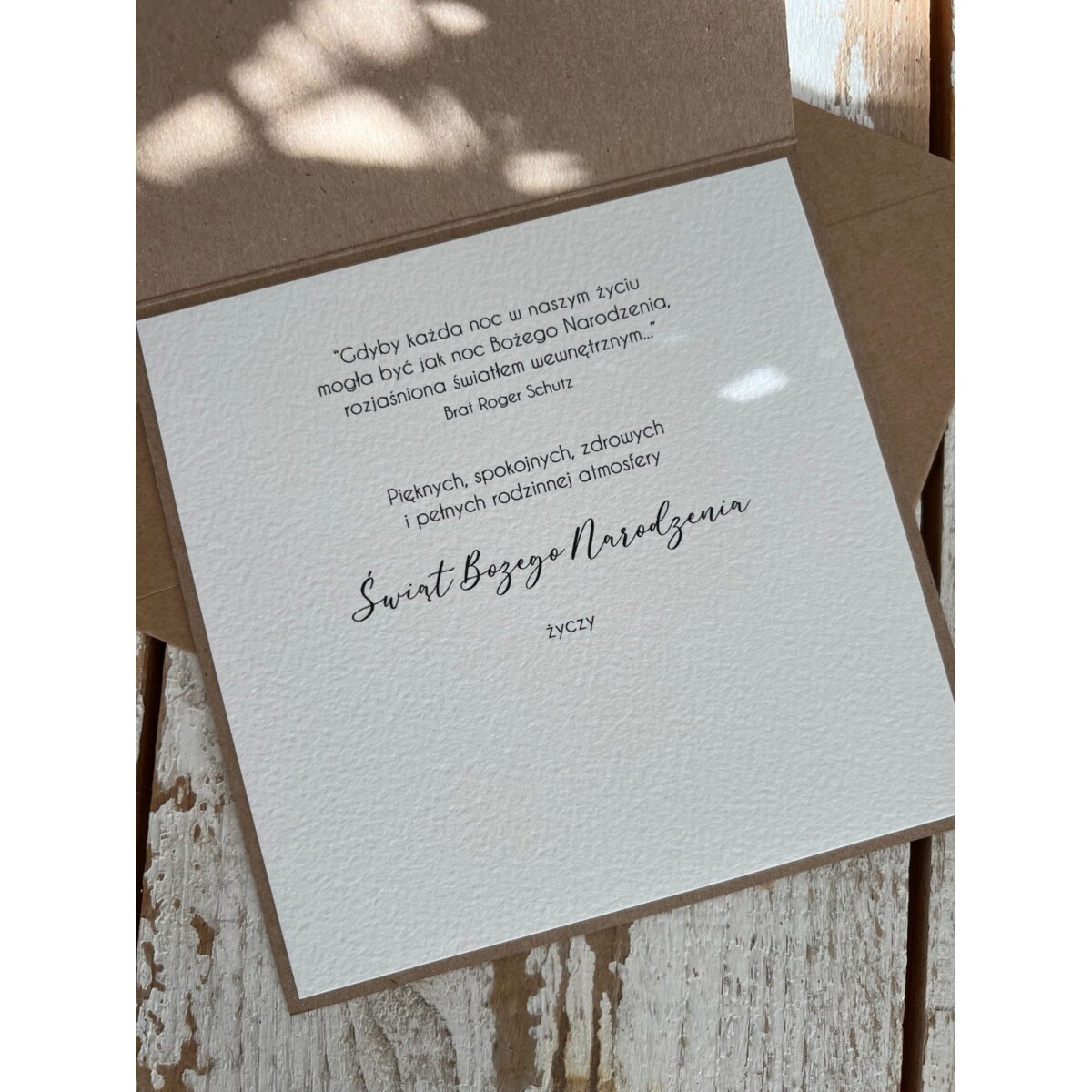 Ręcznie robiona kartka świąteczna z choinką