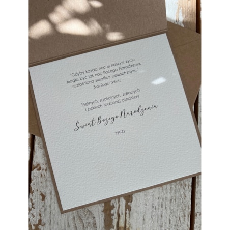 Ręcznie robiona kartka świąteczna z choinką