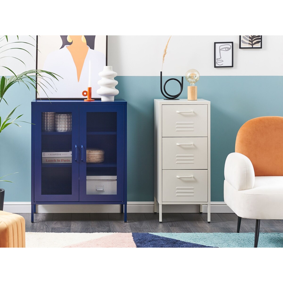 Szafka biurowa metalowa biała WOSTOK