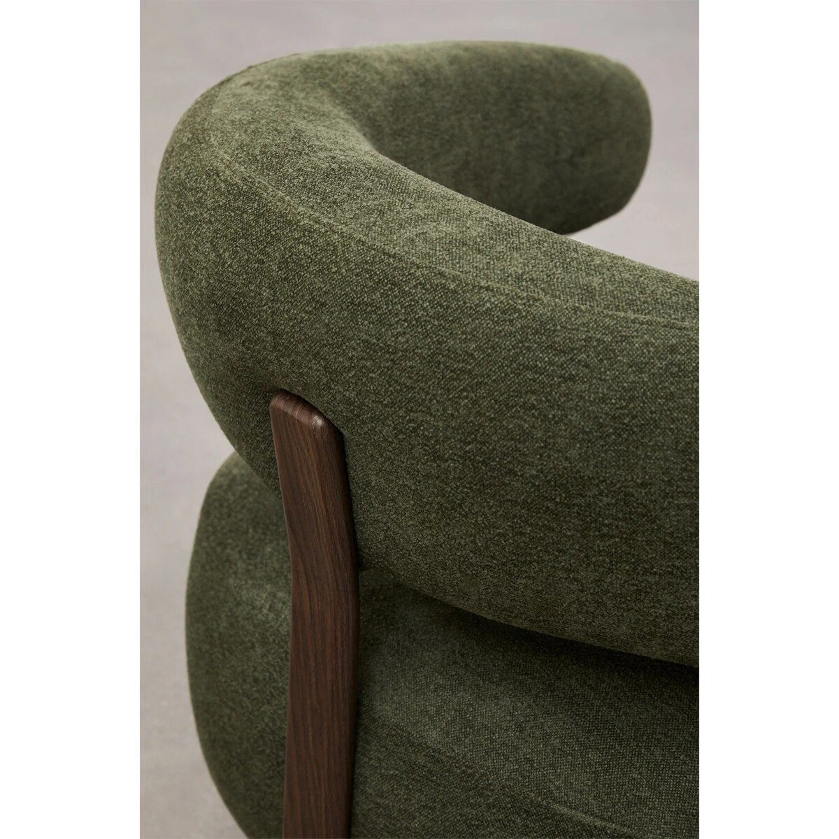 Fotel z tkaniny szenilowej Jolie, butelkowa zieleń