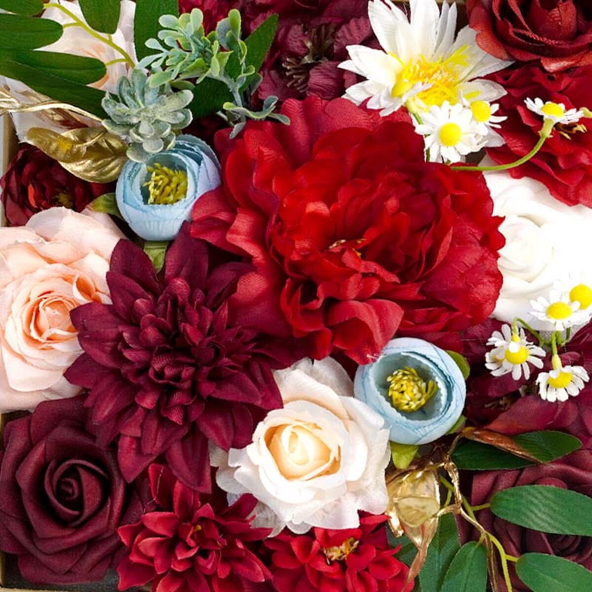 Kwiaty w ramce - ozdoba DIY - Zmysłowe czerwienie