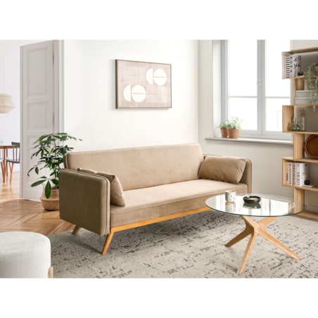 Sofa rozkładana ASAA Jasnobrązowy