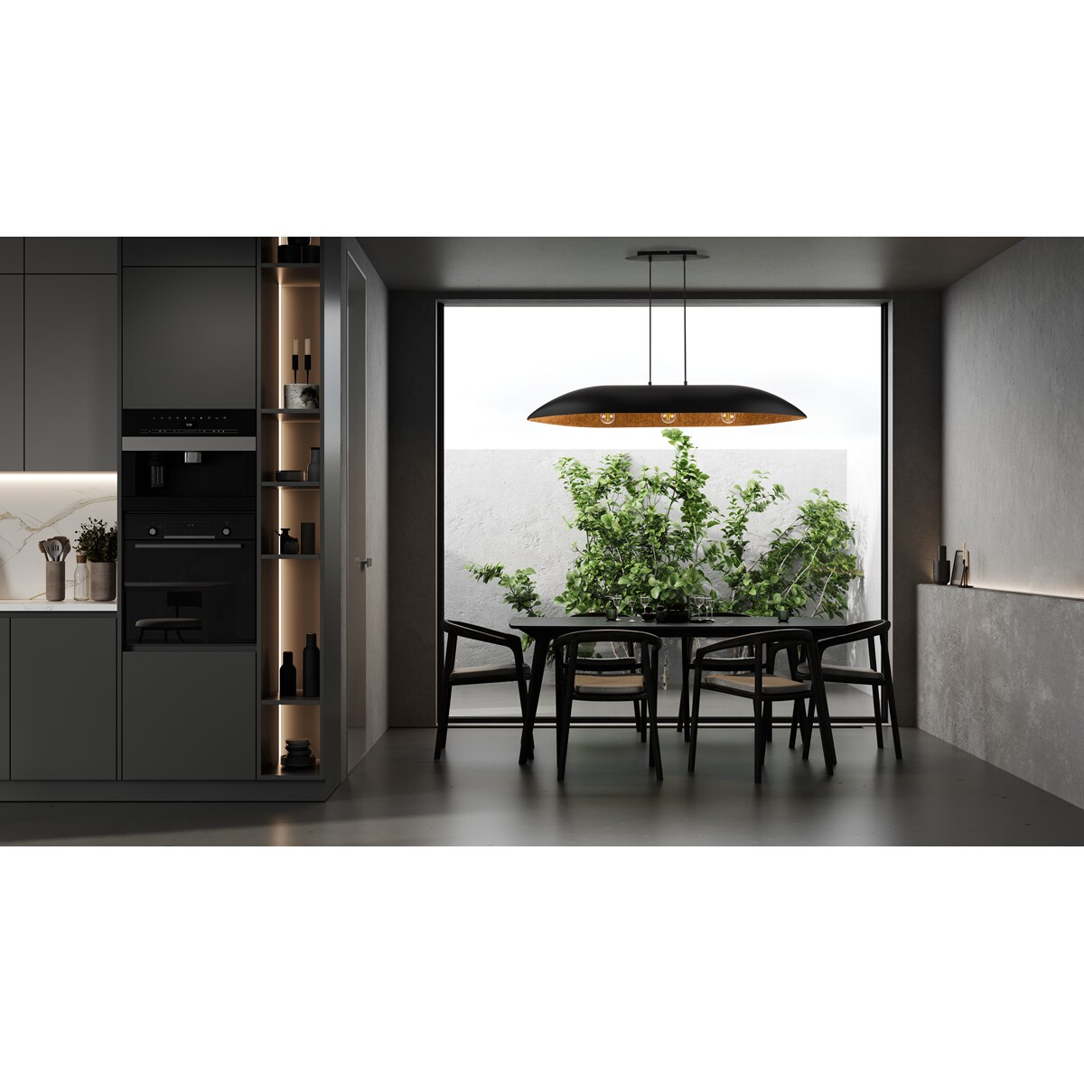 Lampa do kuchni wisząca Gondola M 40639 Sigma nad wyspę biała miedziana