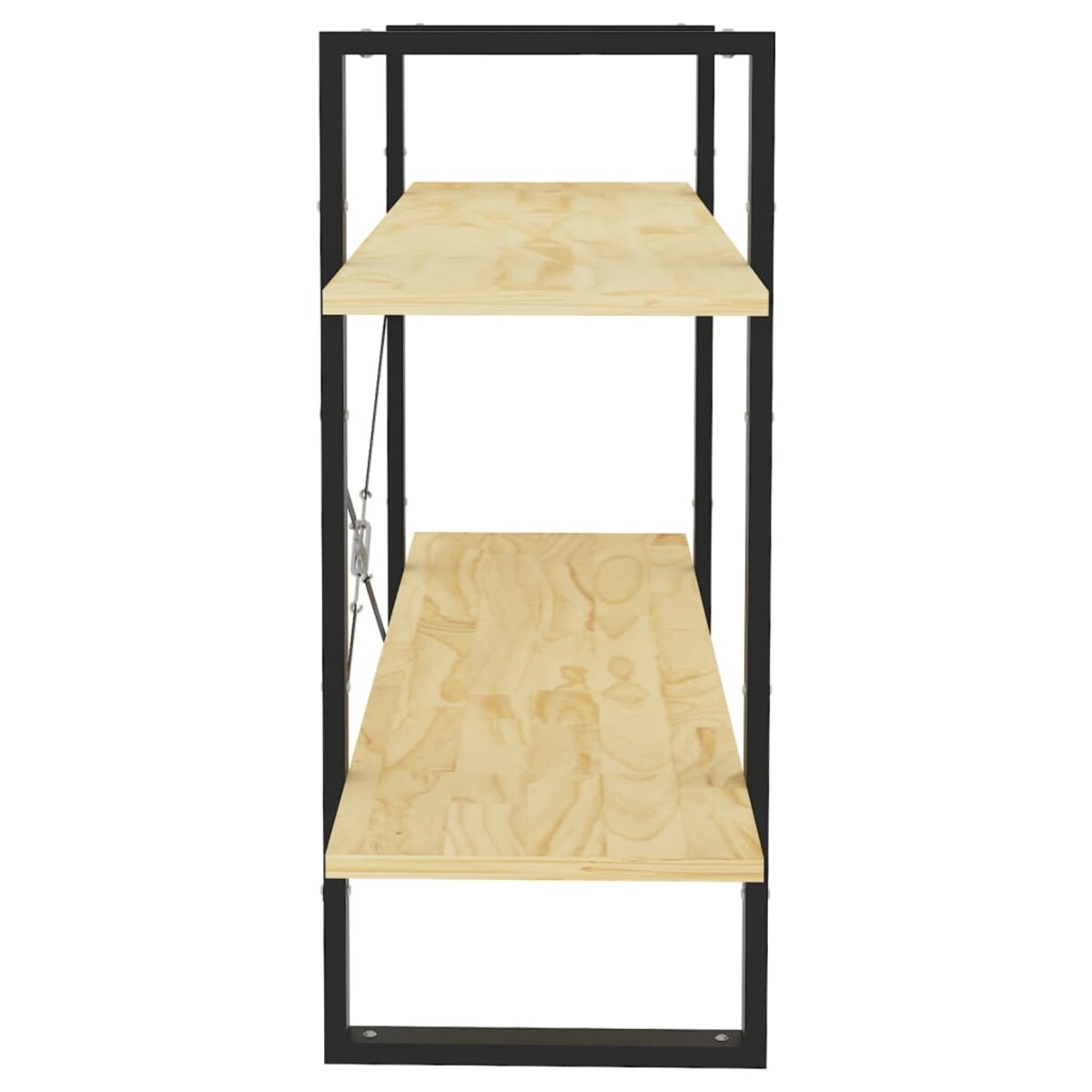 vidaXL 2-poziomowy regał na książki, 100x30x70 cm, lite drewno sosnowe