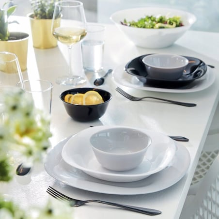 4x salaterka MISKA DIWALI na jedzenie PŁATKI ZUPĘ 750 ml LUMINARC szary