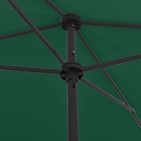 vidaXL Parasol plażowy, zielony, 200x125 cm