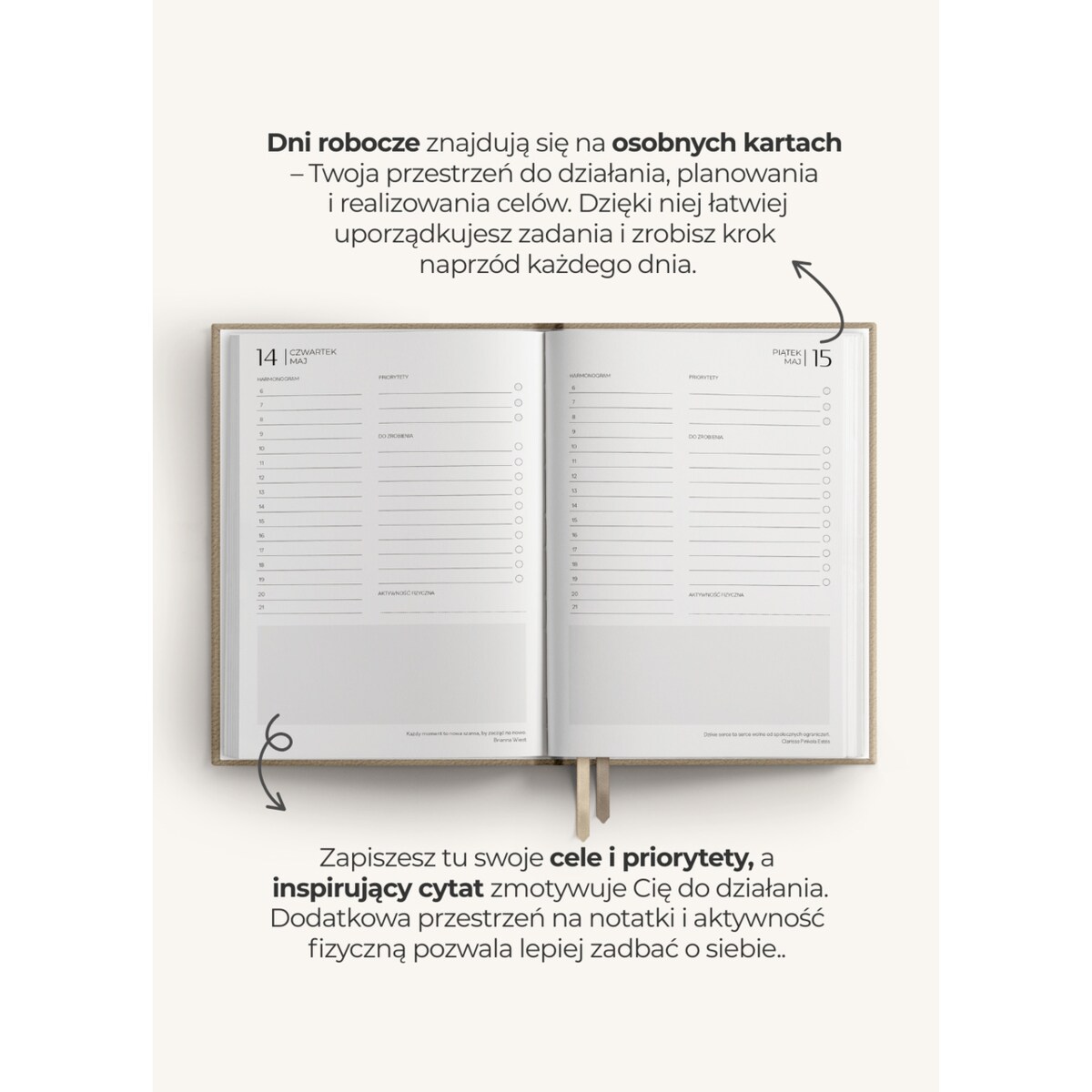 Planner dzienny 2026 – Magnolia