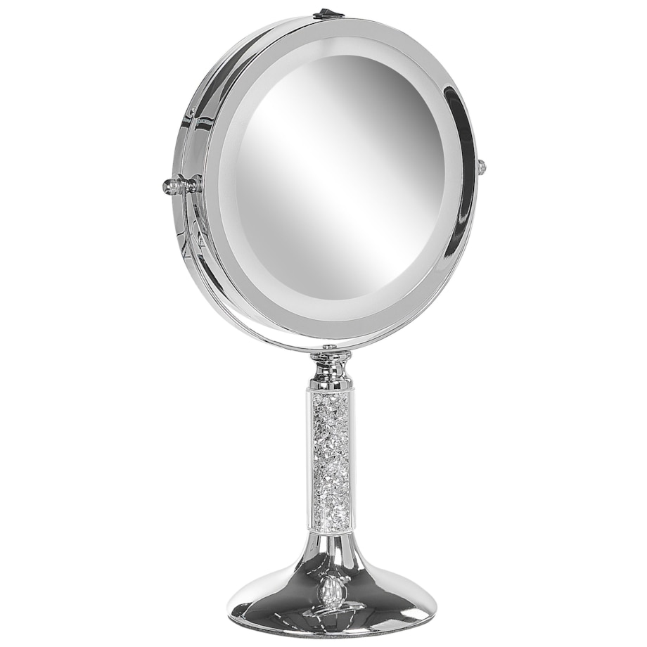 Lusterko kosmetyczne LED ø 18 cm srebrne BAIXAS