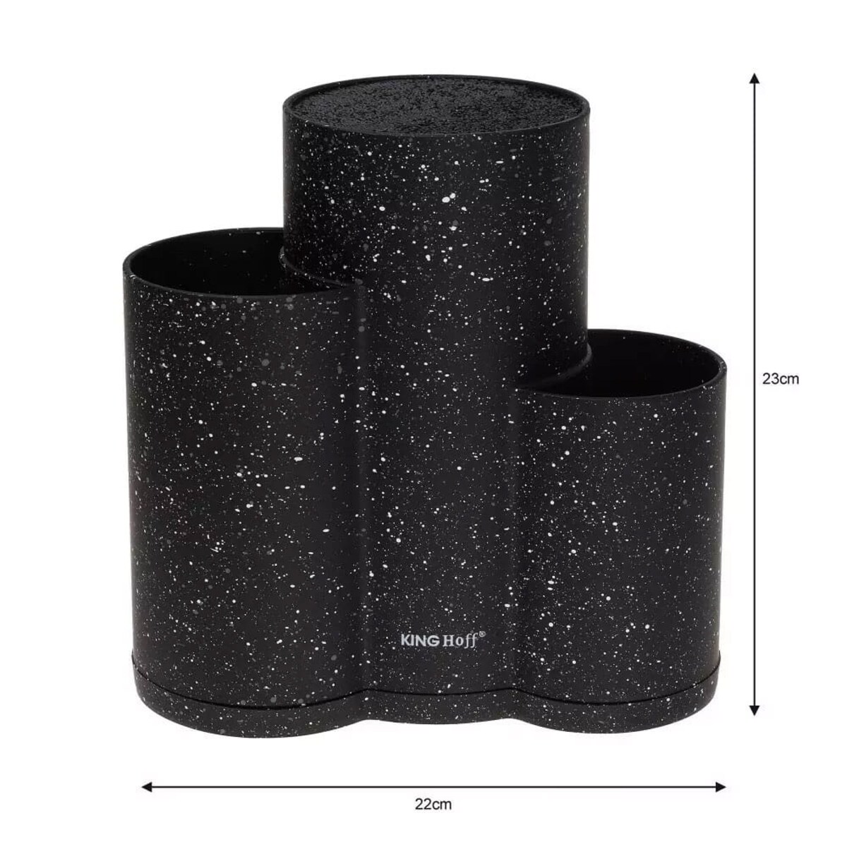 Uniwersalny blok stojak na noże do noży 3w1 czarny KINGHOFF