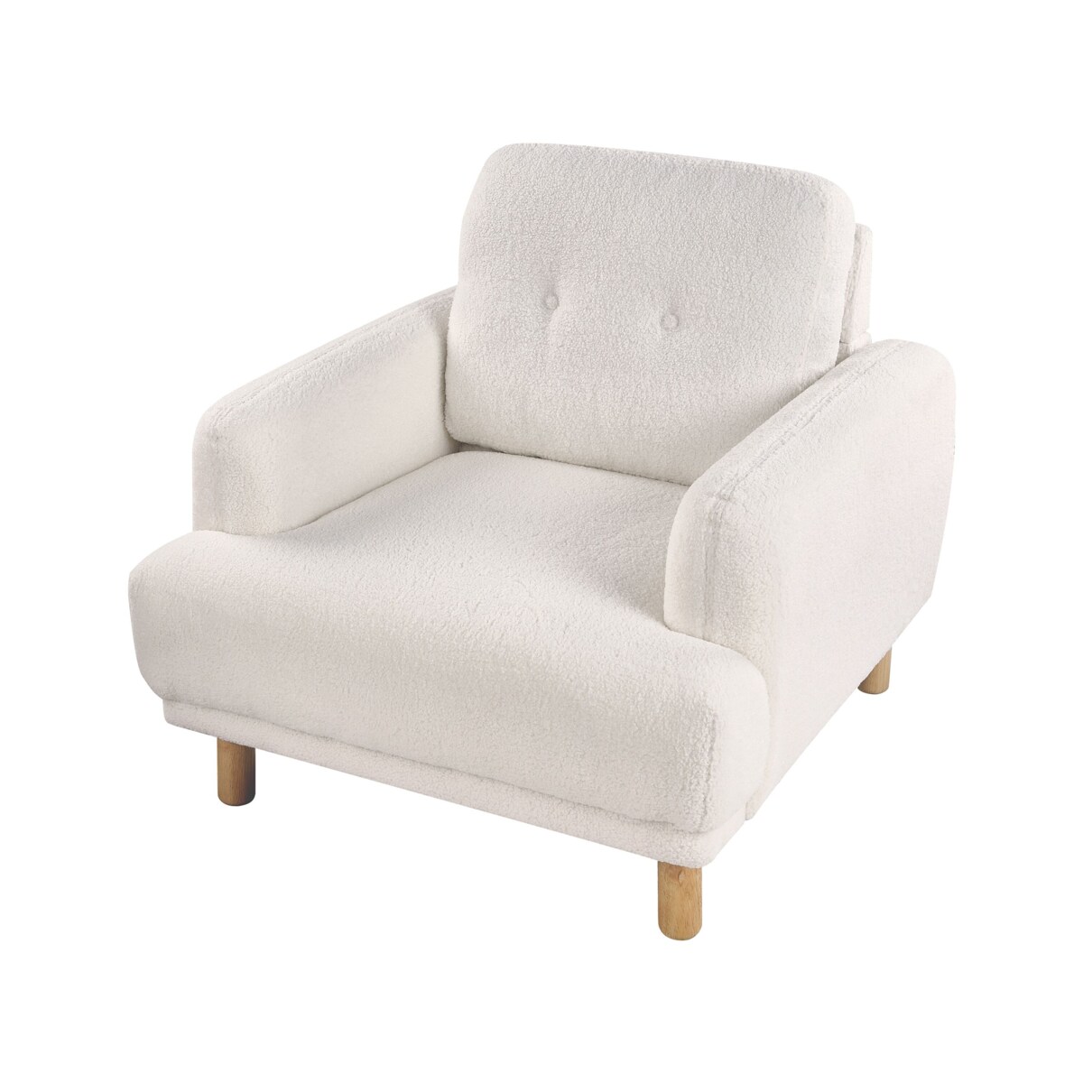 Boucle Fotel Biały TUVE