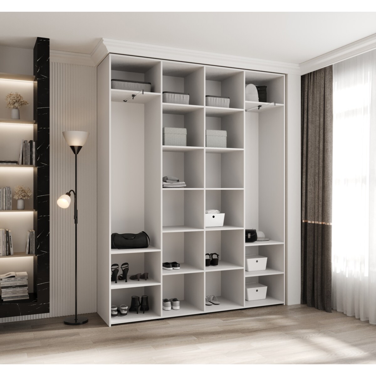 Szafa czterodrzwiowa Como 2 190 gł.40 biały+złoty