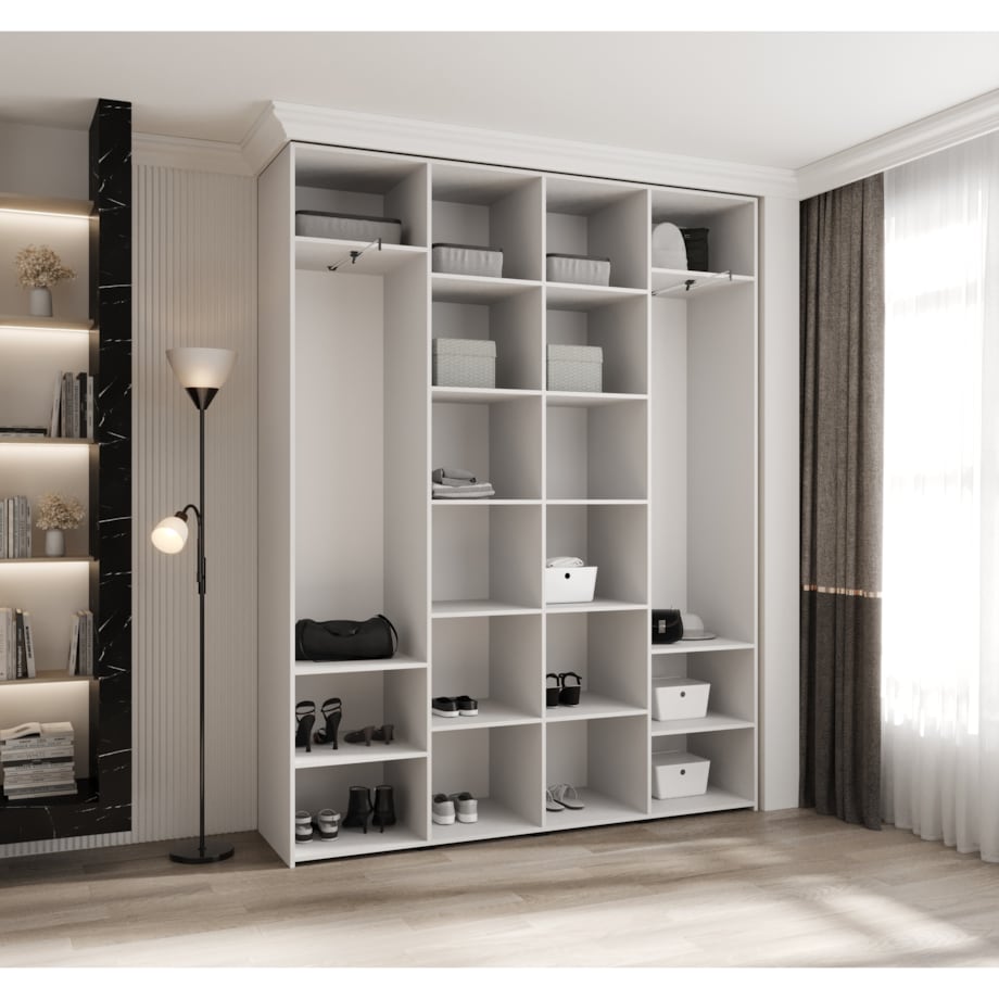 Szafa czterodrzwiowa Como 2 190 gł.40 biały+złoty