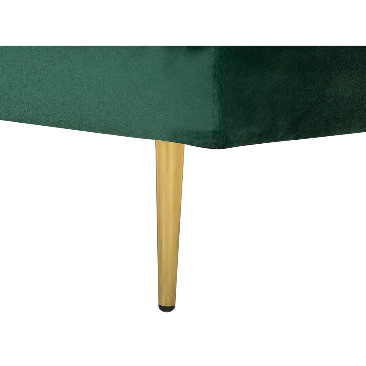 Szezlong welurowy lewostronny zielony MIRAMAS