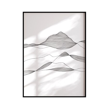 Plakat Fale czy góry rozmiar 50x70cm w ramie czarnej aluminiowej