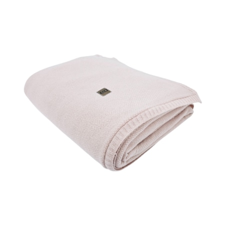 Koc dzianinowy z podszyciem futerkowym 150x200 cm – MILANO DUO ROSE PINK