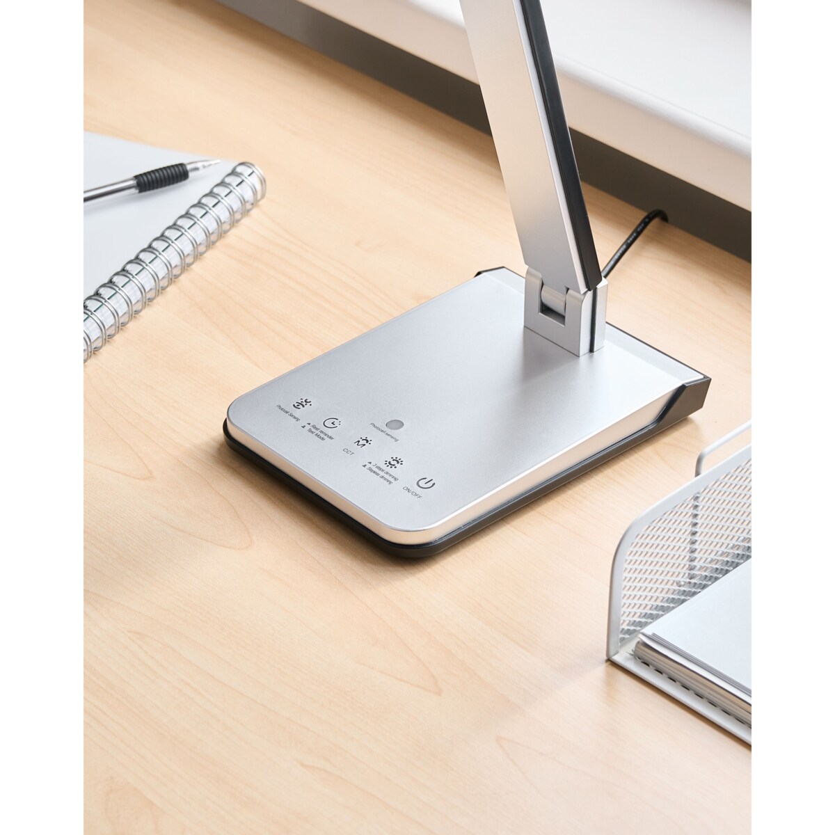 Lampa biurkowa LED PICTOR Ze ściemniaczem Srebrny