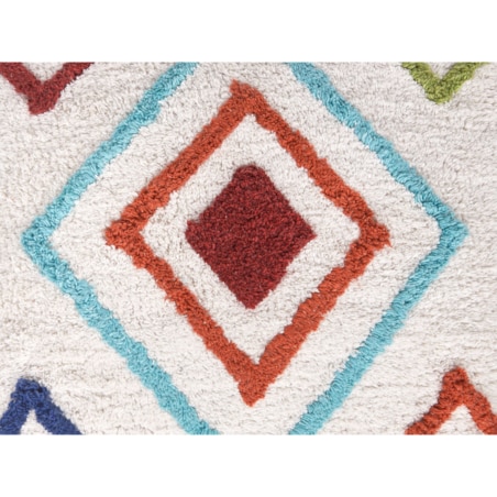 Poduszka podłogowa bawełniana 55 x 55 x 20 cm biała SEERANI