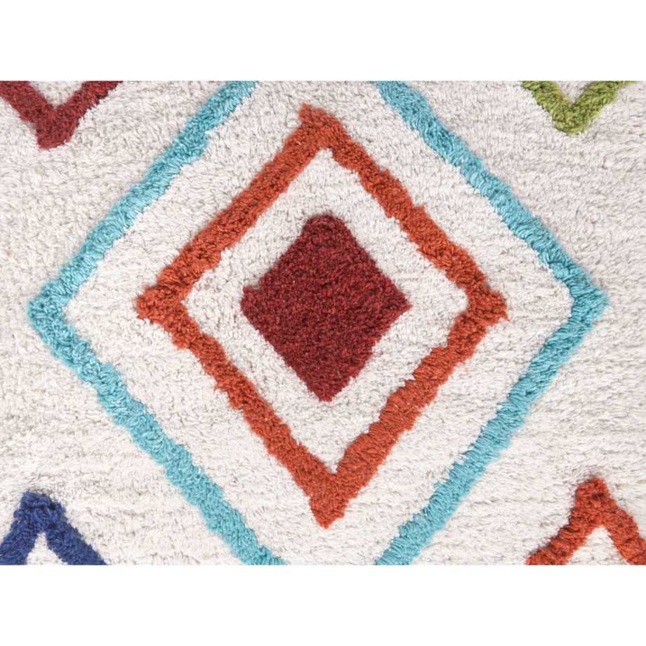 Poduszka podłogowa bawełniana 55 x 55 x 20 cm biała SEERANI