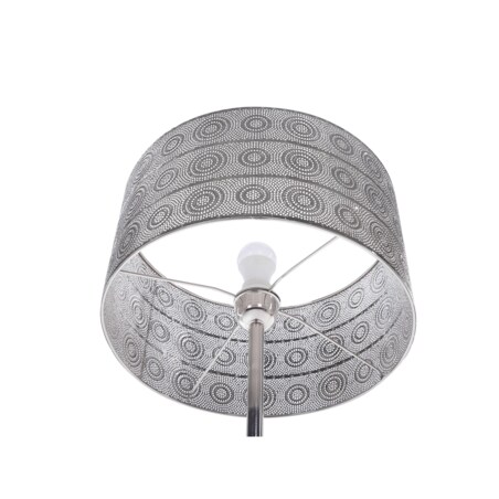 Lampa podłogowa metalowa srebrna NUON