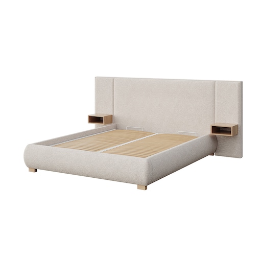 Mesonica Łóżko Fioro, beżowe, 140x200