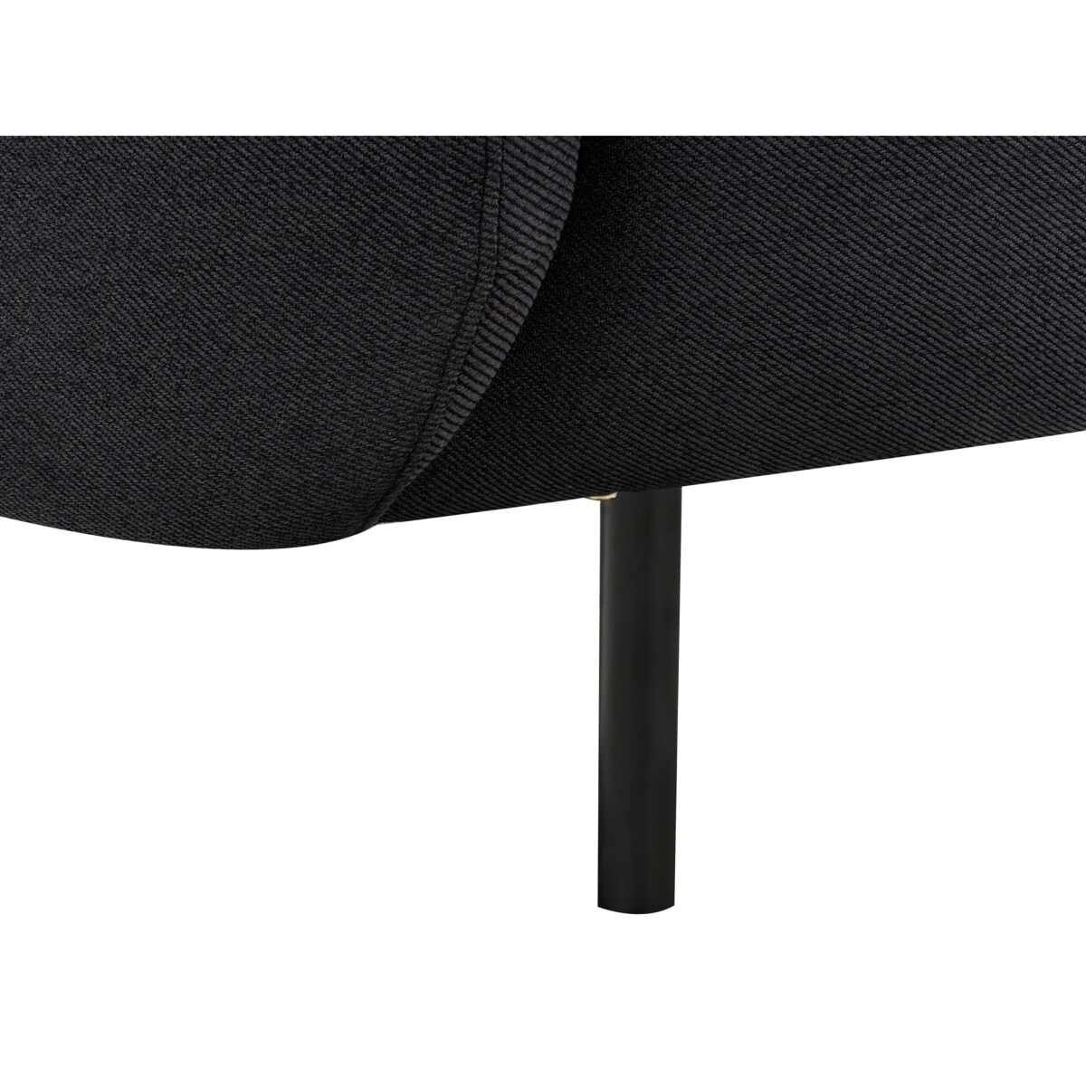 Sofa trzyosobowa tapicerowana czarna LOEN