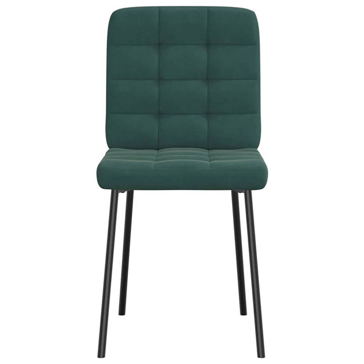 vidaXL Krzesła stołowe, 2 szt., ciemnozielone, obite aksamitem