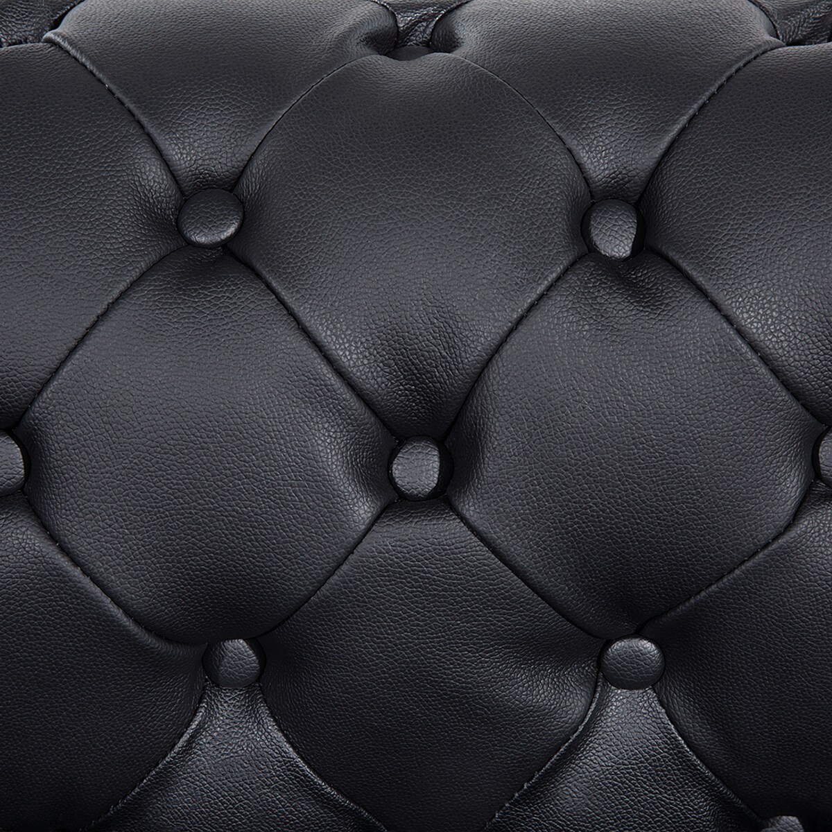 Fotel CHESTERFIELD Skóra naturalna Czarny