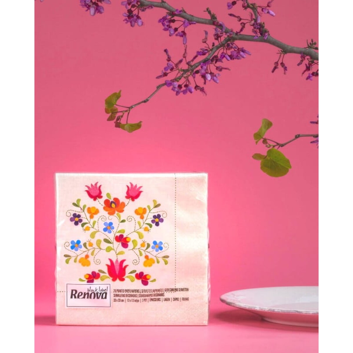 Serwetki stołowe Renova Floral Embroidery 20 szt