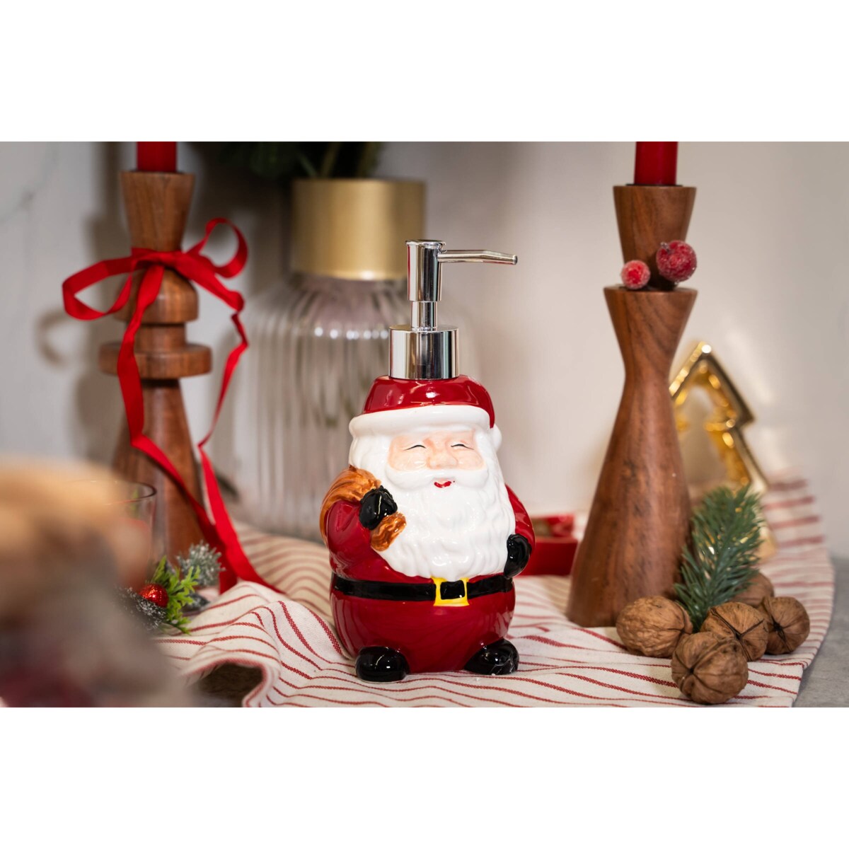 Dozownik świąteczny na mydło 19x9,5 cm MIKOŁAJ
