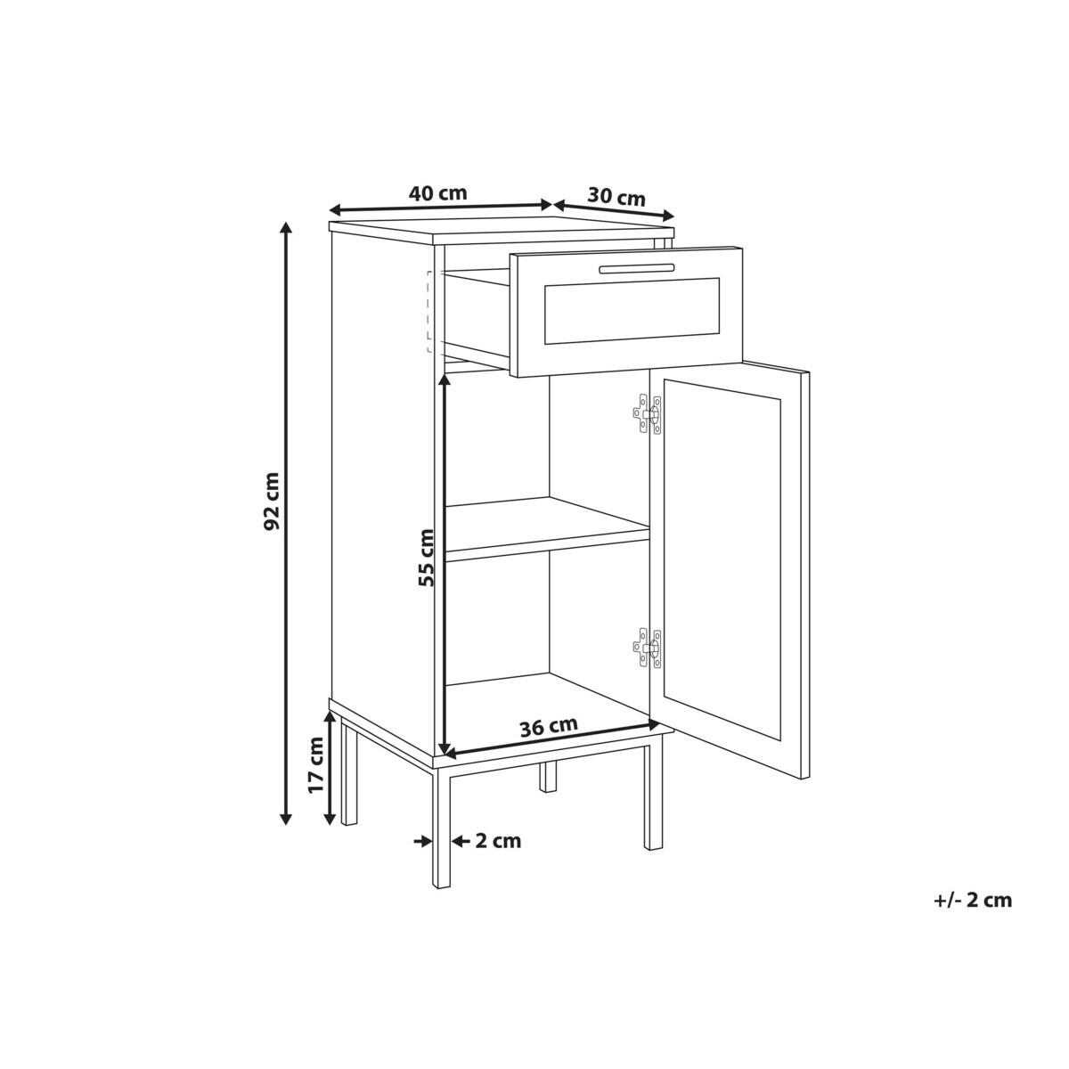 Szafka łazienkowa ROSELL MDF Jasne drewno