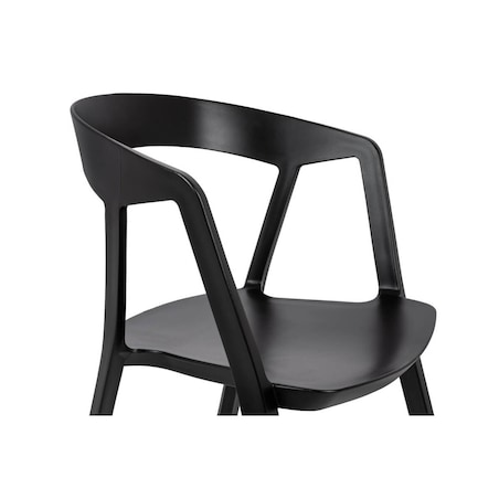 Minimalistyczne krzesło Vibia 210-APP.BLACK King Home czarne